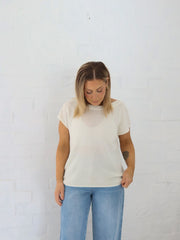 Ella Knit Top- Vanilla