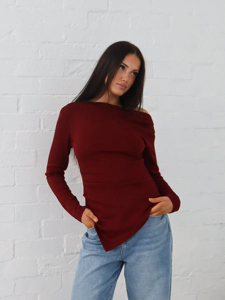 Reid Top - Burgundy