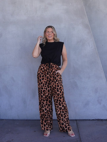 Roxy Pants - Dark Leopard