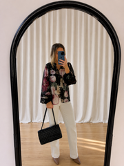 Bloom Shirt- Black Floral