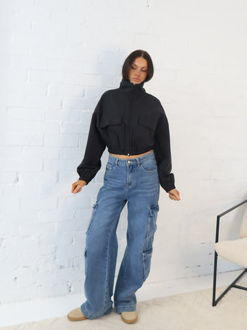 Shasta Bomber Jacket- Black