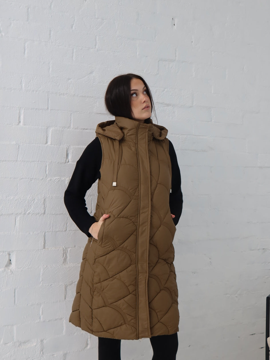 Miranda Longline Vest- Bronze