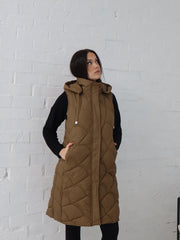 Miranda Longline Vest- Bronze