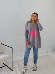 Maeve Star Knit - Grey