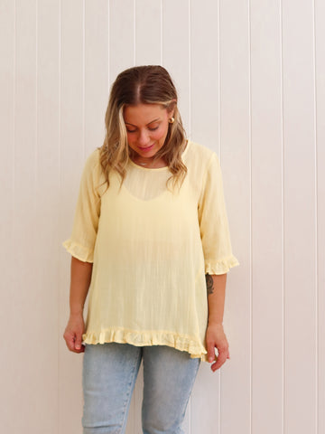 Rutherglen Blouse - Lemon