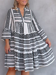 Suki Dress - Black and White