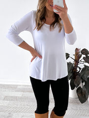 Lynette Long Sleeve Top - White