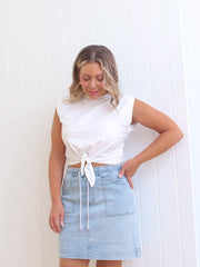 Knox Denim Skirt - Blue