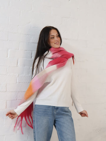 Neve Scarf - Pink/Orange