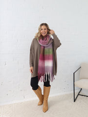 Neve Scarf - Purple/Pink/Green Check