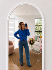 Esme Knit Top- Cobalt