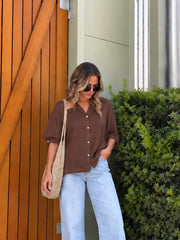 Mimi Blouse - Chocolate