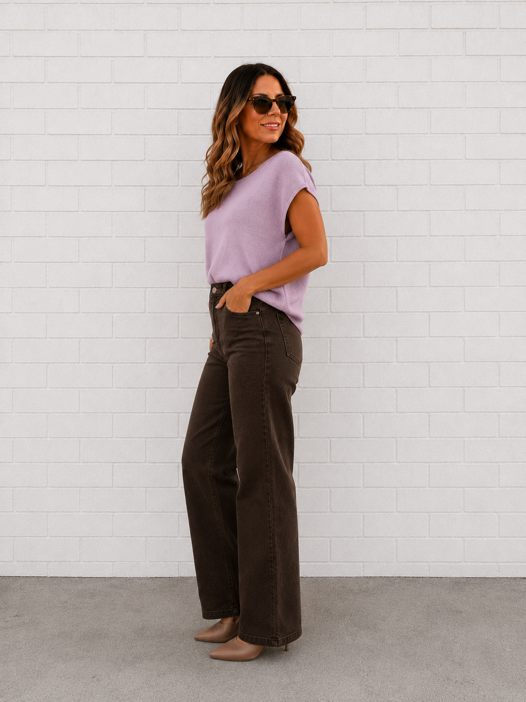 Mariah Knit Top - Lilac
