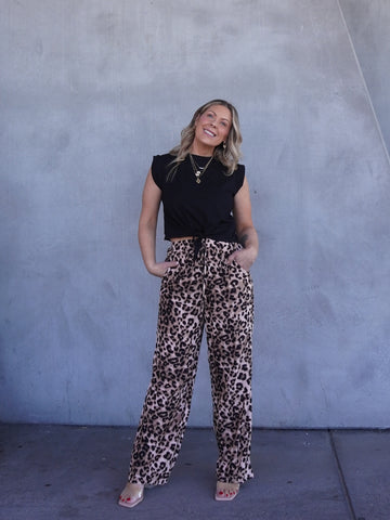 Roxy Pants - Light Leopard