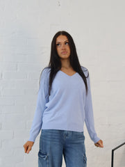 Karla Knit Top- Blue
