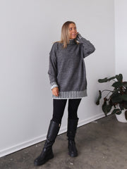 Felicity Knit - Black Fleck