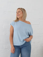 Mariah Knit Top - Blue
