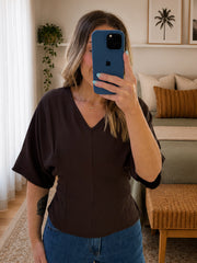 Henley Top- Chocolate