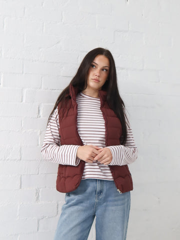 Luna Vest - Burgundy