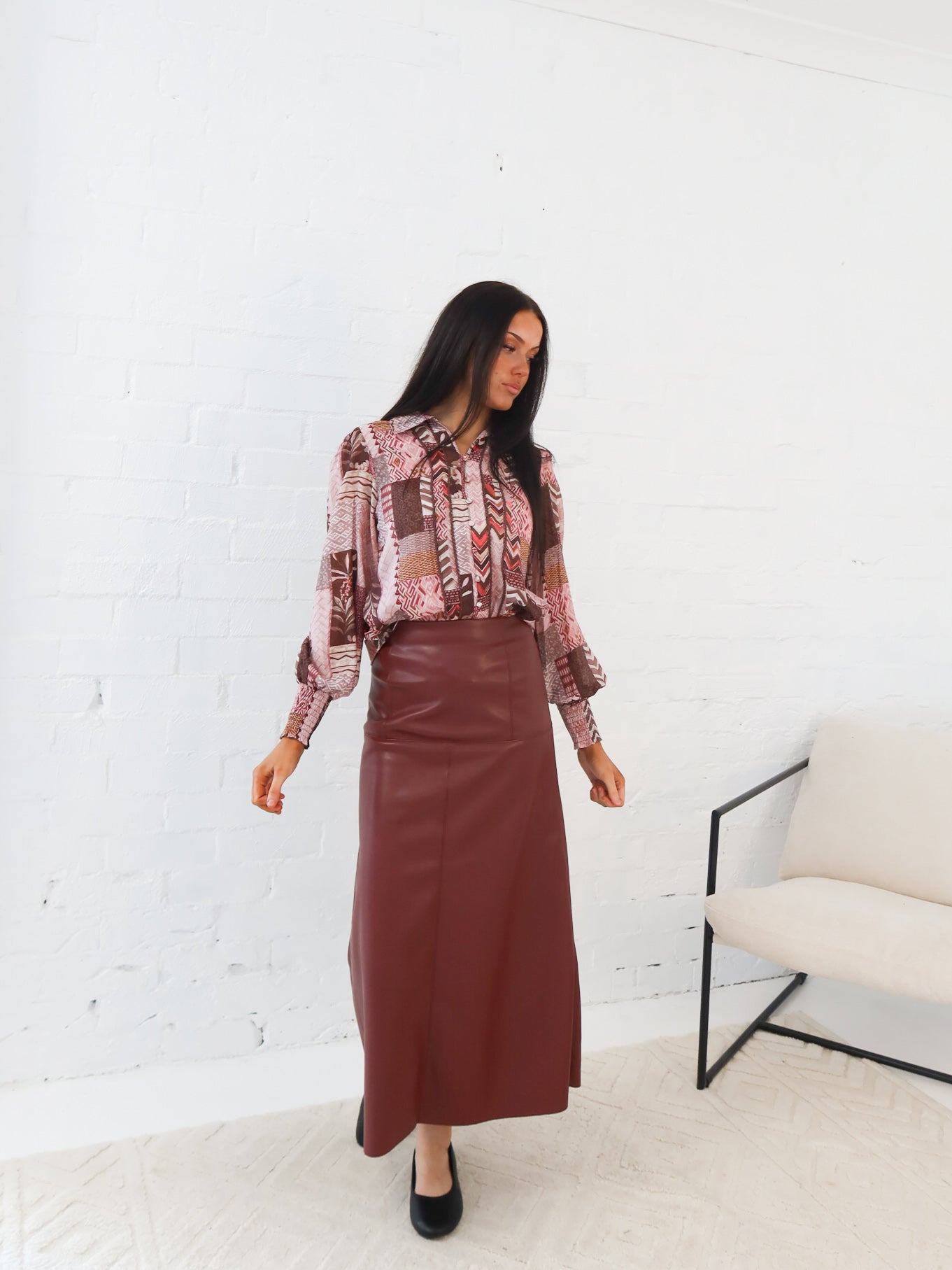 Saffy Skirt - Burgundy