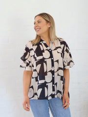Mimi Blouse - Multi Beige
