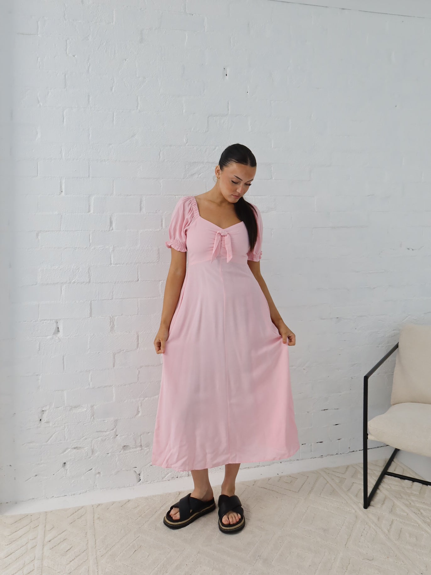 Estella Dress - Powder Pink