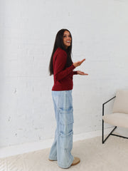 Jayde Knit- Burgundy