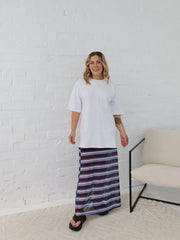 Stevie Skirt- Chocolate/Blue