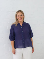 Mimi Blouse - Navy