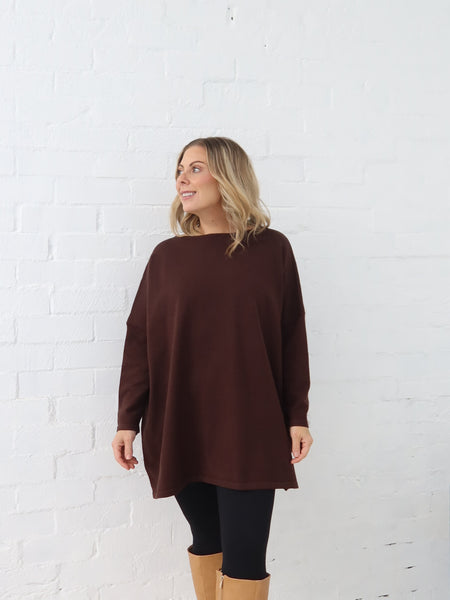 Avery Knit -Chocolate