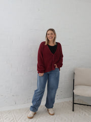 Vixen Cardigan - Burgundy