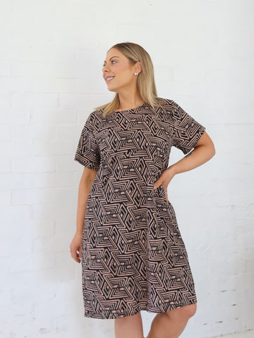 Kate Dress- Mocha/Black