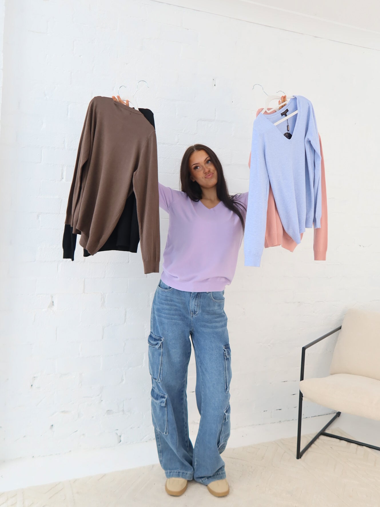 Karla Knit Top- Lilac