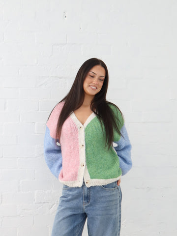 Gemma Cardigan-Multi Green