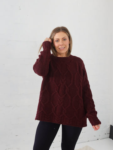 Lois Knit- Burgundy