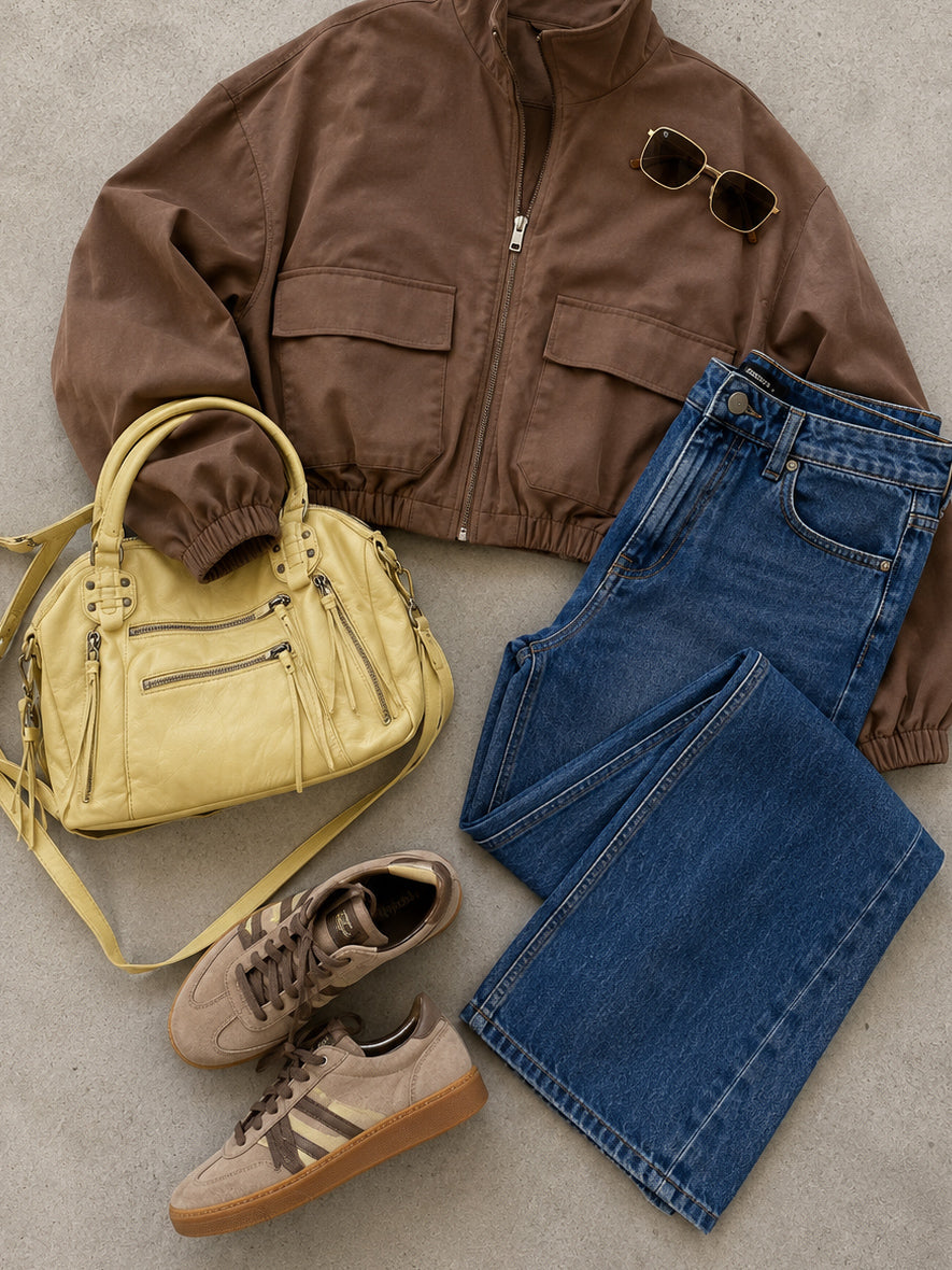 Shasha Bomber Jacket- Coffee