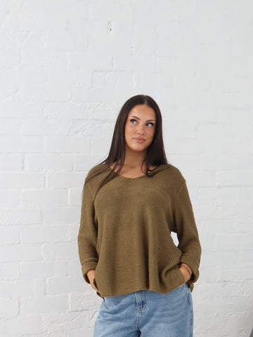 Sailah Knit - Dark Olive