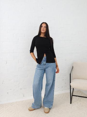 Ailani Knit Top - Black