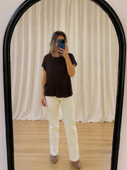 Mariah Knit Top - Chocolate