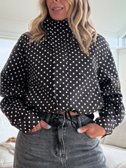 Polka Dot Jacket- Black