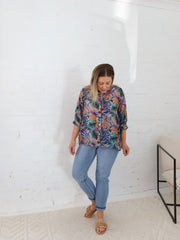 Mimi Blouse - Purple Floral