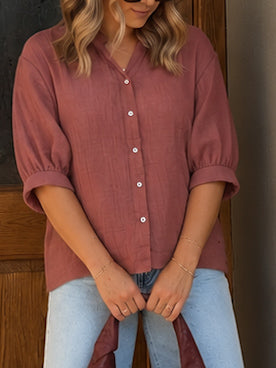 Mimi Blouse - Raisin