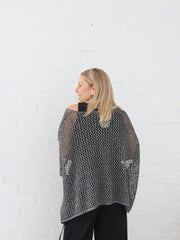 Della Top- Black/Silver