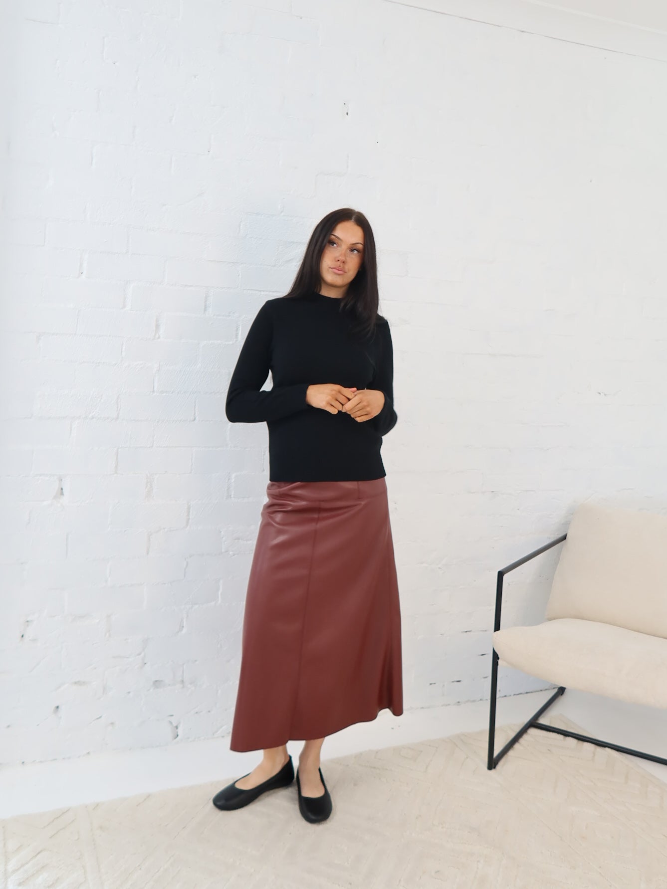Saffy Skirt - Burgundy