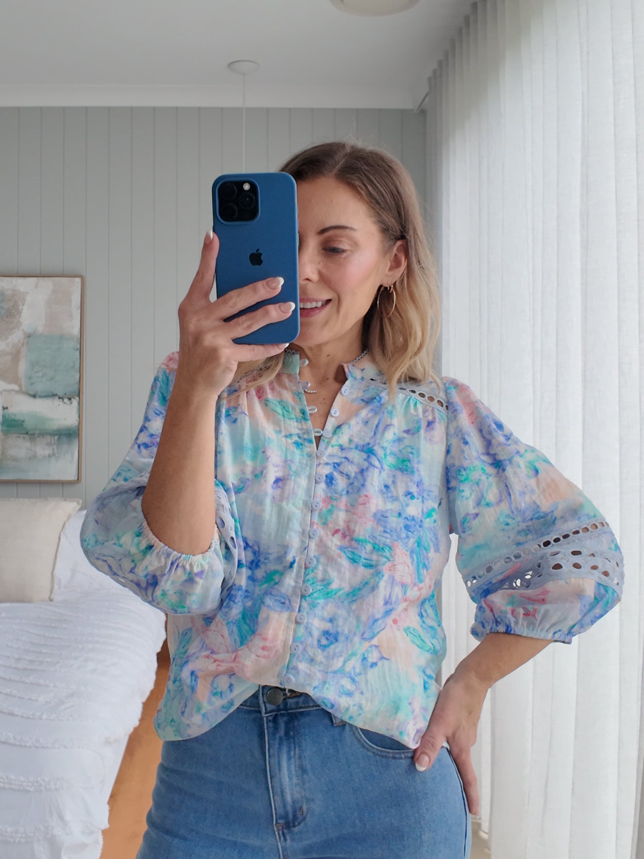 Eden Shirt- Pastel Blue