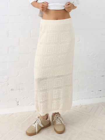 Radiance Crochet Skirt - Vanilla