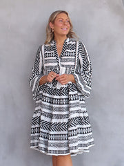 Suki Dress - Black and White