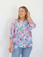Mimi Blouse - Blue Floral