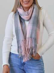 Maddie Scarf - Pink/Grey