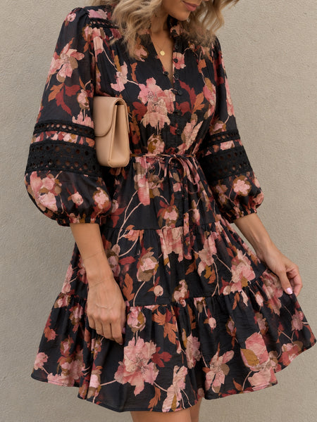 Eden Dress- Black Floral